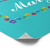 65e verjaardag De meest verbluffende kleurrijke Pa Poster (Hoek)