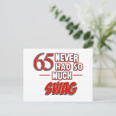 65e verjaardag design briefkaart (Staand voorkant)