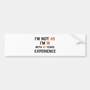 65e verjaardag design bumpersticker