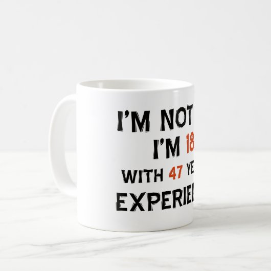 65e verjaardag design koffiemok (Voorkant links)