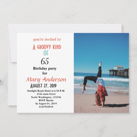 65e verjaardag Een groovy soort 65 verjaardag Kaart (Voorkant)