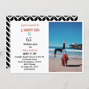 65e verjaardag Een groovy soort van 65 verjaardag  Kaart