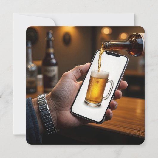 65e verjaardag feest bier Mok Kaart (Voorkant)