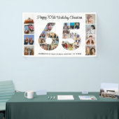 65e verjaardag feestnummer 65 fotocollage spandoek (Beurs)