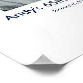 65e verjaardag foto aangepaste Sign In Party Board Poster (Hoek)