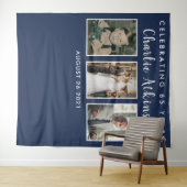 65e verjaardag fotocollage achtergrond banner wandkleed (In Situ (horizontaal))