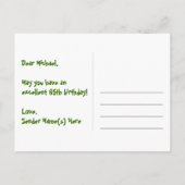 65e verjaardag - Fun Fireworks Pattern + Rainbow 6 Briefkaart (Achterkant)