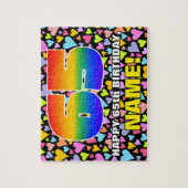 65e verjaardag - Fun, liefhebbende hartvormen + "6 Legpuzzel (Verticaal)