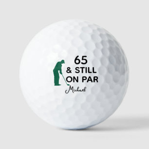 65e verjaardag Funny Custom Golf Ball met naam Golfballen