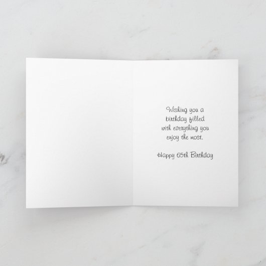 65e verjaardag - Geometrische verjaardag Kaart Cha (Binnen)