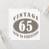  65e verjaardag Gifts Kaart (Voorkant / Achterkant in situ)