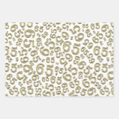 65e verjaardag Gold & White Number patroon 65 Inpakpapier Vel (Voorkant)