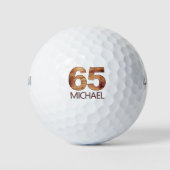 65e verjaardag golfballen 65 jaar golfer hout cade (Voorkant)