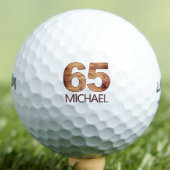65e verjaardag golfballen 65 jaar golfer hout cade