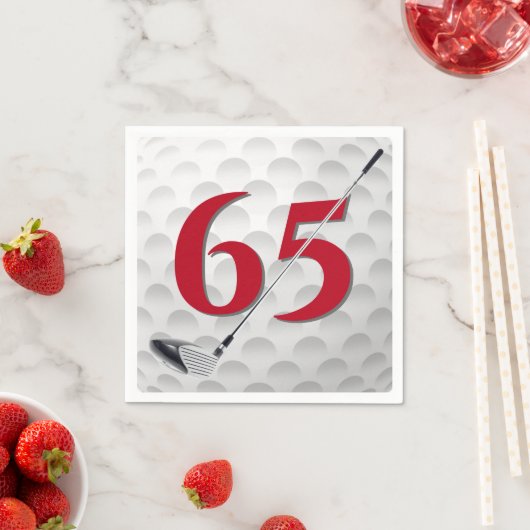 65e verjaardag golfclub servetten (Insitu)