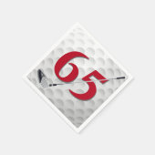 65e verjaardag golfclub servetten (Hoek)