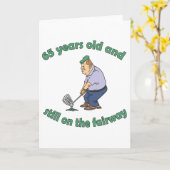 65e verjaardag Golfer Gag Gift Kaart (Gele Bloem)