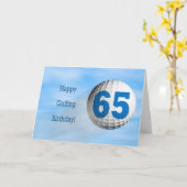 65e verjaardag golfkaart kaart (Gele Bloem)