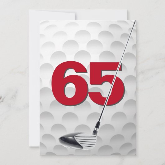 65e verjaardag golfthema kaart (Voorkant)