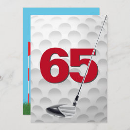 65e verjaardag golfthema kaart