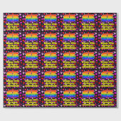 65e verjaardag: Heatpatroon liefhebbend, regenboog Cadeaupapier (Vlak)