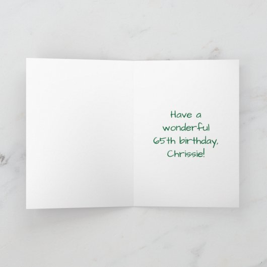 65e verjaardag: Heatpatroon liefhebbend, regenboog Kaart (Binnen)