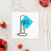 65e verjaardag Herinneringsnotitie op een papercli Servet (Insitu)