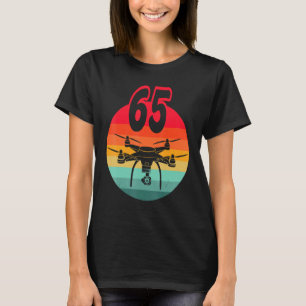 65e verjaardag I Retro afstandsbedieningstoetsen m T-shirt