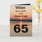 65e verjaardag: je licht schijnt nog steeds kaart (Gele Bloem)
