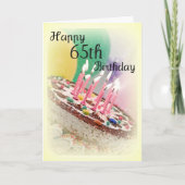 65e verjaardag Kaart (Voorkant)