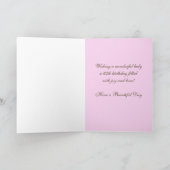 65e verjaardag Kaart Cake in Roze (Binnen)