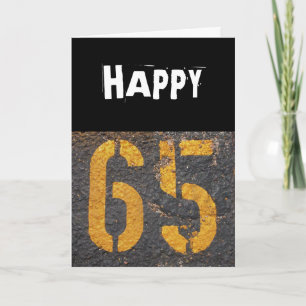 65e verjaardag-kaart kaart