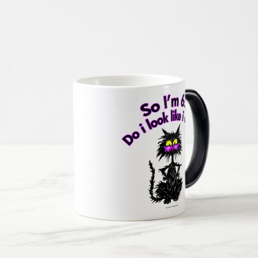 65e verjaardag kat cadeaus magische mok (Voorkant rechts)