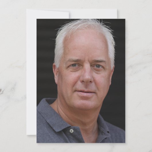 65e verjaardag Laten we de blauwe gouden foto van  Kaart (Achterkant)