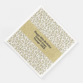 65e verjaardag Leeftijd Nummer Patroon Goud/Wit Servet (Hoek)