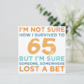 65e verjaardag Legende Kaart (Staand voorkant)