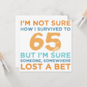 65e verjaardag Legende Kaart (Voorkant / Achterkant in situ)