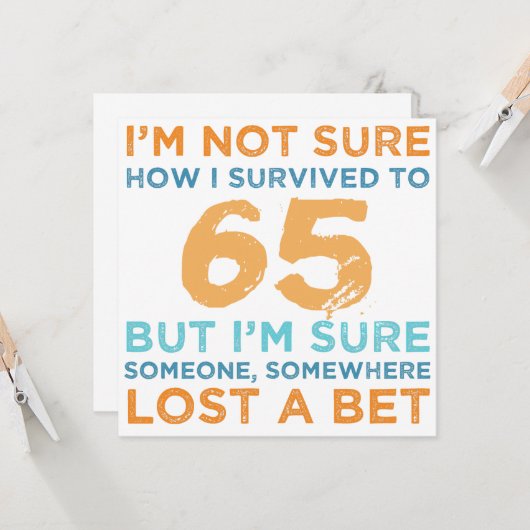 65e verjaardag Legende Kaart (Voorkant / Achterkant in situ)