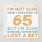 65e verjaardag Legende Kaart (Voorkant)