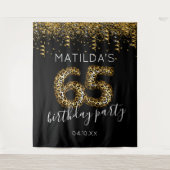 65e verjaardag Leopard Print Foto Achtergrond Wandkleed (Voorkant)