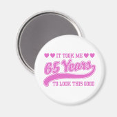 65e verjaardag magneet (Voorkant / Achterkant)