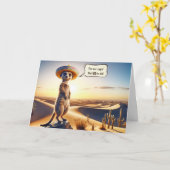 65e verjaardag Meerkat met een sombrero Kaart (Gele Bloem)