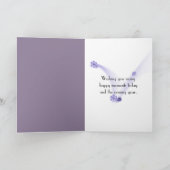 65e verjaardag met lelie van de vallei kaart (Binnen)