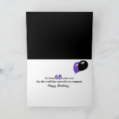 65e verjaardag Neon Optical Illusion Kaart (Binnen)