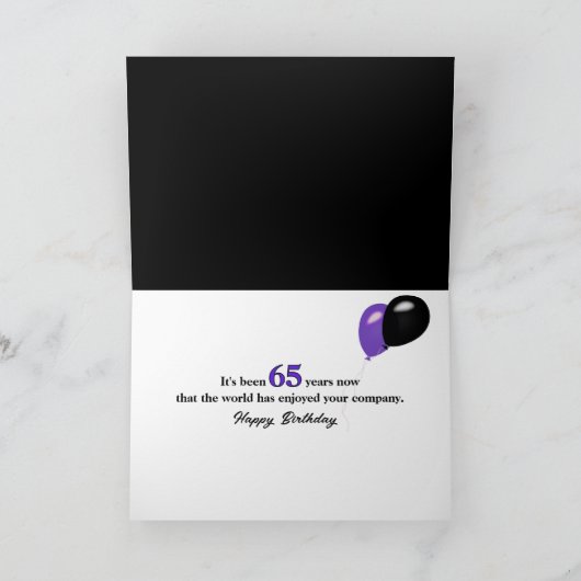 65e verjaardag Neon Optical Illusion Kaart (Binnen)