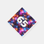 65e verjaardag Neon Polygoon Abstract Servet (Hoek)
