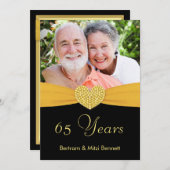 65e verjaardag - Nep zak - Aangepaste uitnodiginge Kaart (Voorkant / Achterkant)