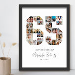 65e verjaardag nummer 65 aangepaste foto collage poster<br><div class="desc">Vier 65e verjaardag met dit gepersonaliseerde nummer 65 fotocollage poster. Dit aanpasbare geschenk is ook perfect voor trouwdag. Het is een geweldige manier om waardevolle herinneringen van je bruiloft en getrouwd leven weer te geven. Het poster bevat een collage van foto's die die speciale momenten vastleggen, en het kan worden...</div>
