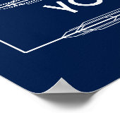 65e verjaardag op de wereld Best Fabulous Dark Blu Poster (Hoek)