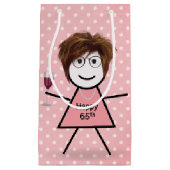 65e verjaardag op pooldots klein cadeauzakje (Voorkant)